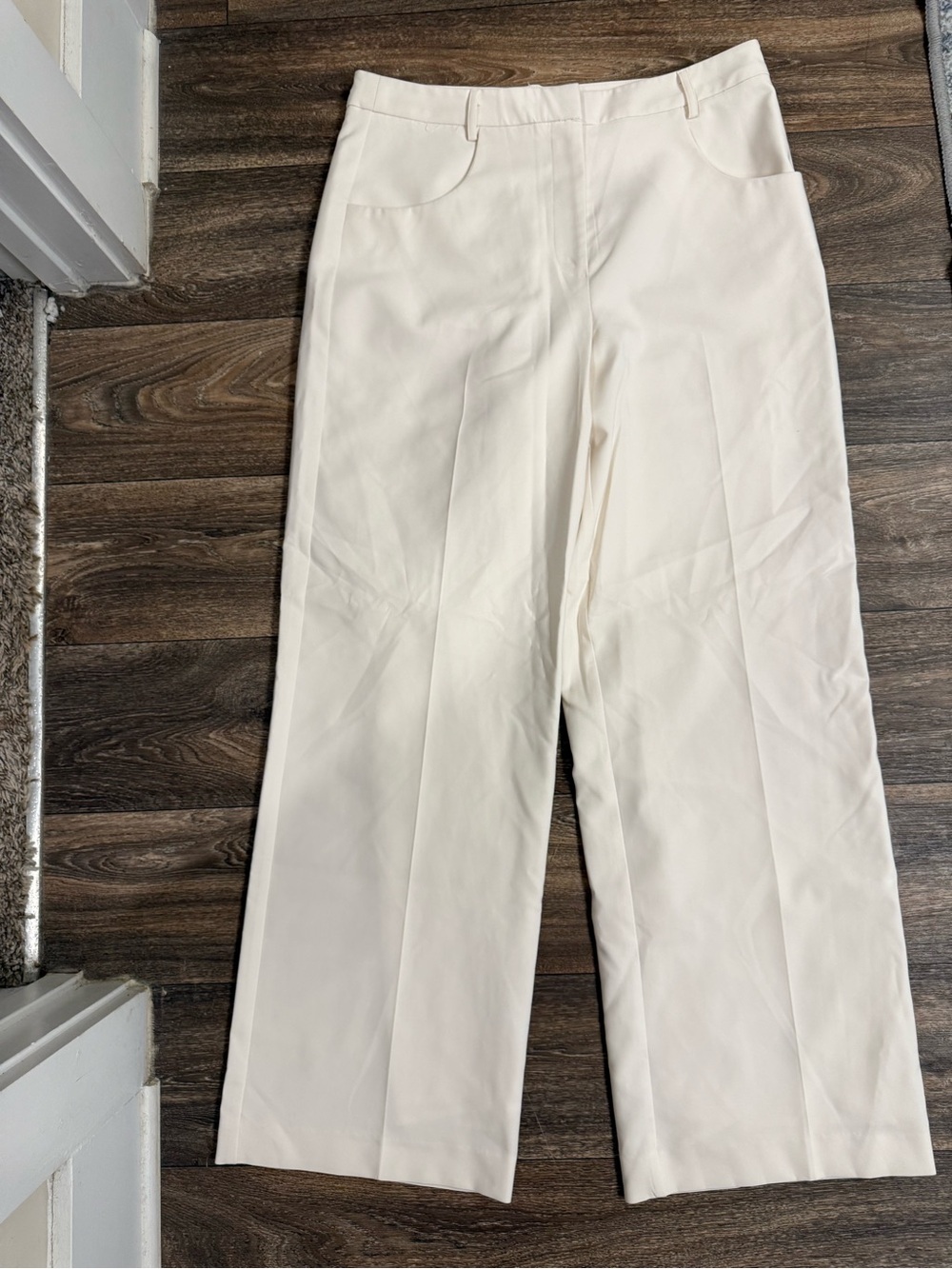 Vince Camuto Ivory Wide-Leg Trousers